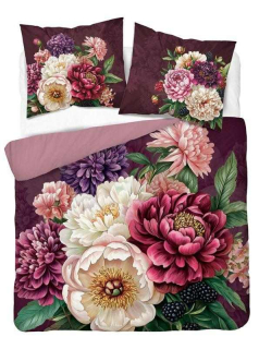 DETEXPOL Francouzské povlečení Pivoňky  Bavlna, 220/200, 2x70/80 cm