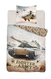 DETEXPOL Povlečení Army Tank  Bavlna, 140/200, 70/80 cm