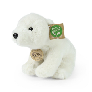 Rappa Plyšový mědvěd lední sedící 20 cm ECO-FRIENDLY