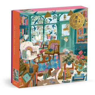 Galison Fóliové puzzle Odpoledne v knihkupectví 500 dílků