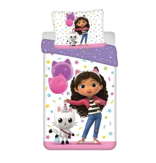 JERRY FABRICS Povlečení Gábinin kouzelný domek Confetti Bavlna, 140/200, 70/90 cm