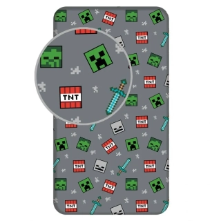 JERRY FABRICS Prostěradlo Minecraft We got this  Bavlna, 90/200 cm