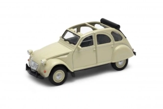 Welly Citroen 2CV 1:34 krémový se srolovanou střechou