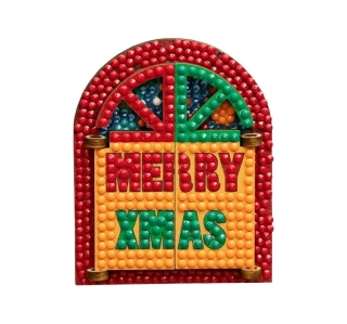 2Kids Toys Diamantové malování Magnetka Okno Merry Christmas