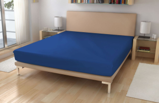 Polášek Jersey prostěradlo Bavlna 150g/m2, 90/200 Tmavě modrá cm