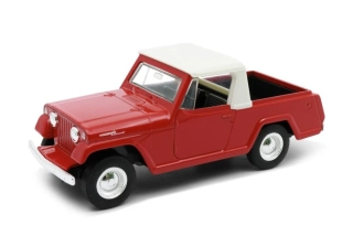 Welly 1967 Jeep Jeepster Commando Pickup model 1:34 červený