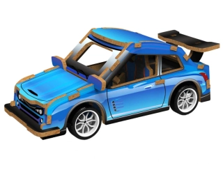 2Kids Toys 3D dřevěná skládačka Sportovní auto modré
