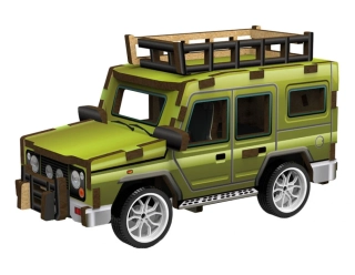 2Kids Toys 3D dřevěná skládačka Terénní auto