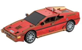2Kids Toys 3D dřevěná skládačka Sportovní auto červené