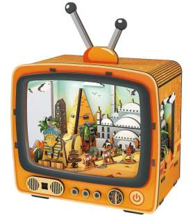 2Kids Toys 3D dřevěná skládačka Retro TV Pyramidy