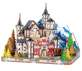 2Kids Toys 3D dřevěná skládačka Miniaturní scéna Zámek Neuschwanstein