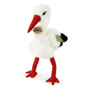 Rappa Plyšový čáp 32 cm ECO-FRIENDLY PLUSH WORLD