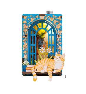 2Kids Toys 3D dřevěná skládačka Magnet Kocour v okně