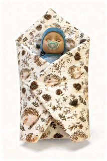 SDS Rychlozavinovačka pro panenky Ježci v lese Bavlna, výplň: Polyester, 1x 60x60 cm
