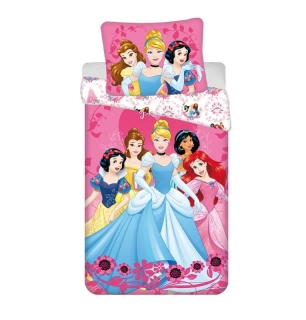 JERRY FABRICS Povlečení Princezny Heart Bavlna, 140/200, 70/90 cm