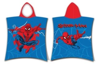 JERRY FABRICS Pončo Spiderman Webshot Bavlna - Froté, 50/115 cm