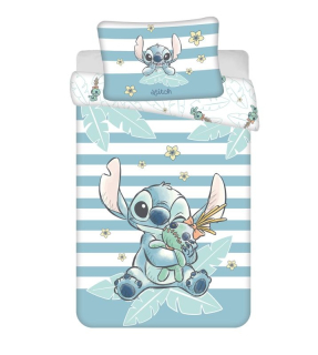 JERRY FABRICS Povlečení do postýlky Lilo and Stitch Tropical Hugs baby Bavlna, 100/135, 40/60 cm