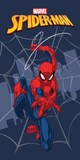 JERRY FABRICS Osuška Micro Spiderman City Web Polyester, 70/140 cm