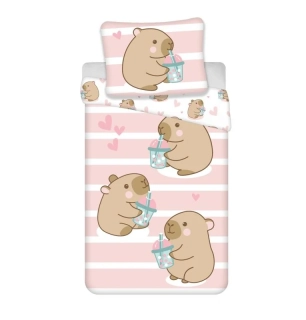JERRY FABRICS Povlečení Kapybara Bavlna, 140/200, 70/90 cm