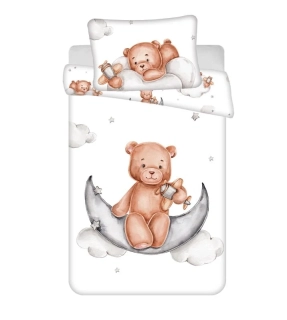 JERRY FABRICS Povlečení do postýlky Medvídek Plane baby Bavlna, 100/135, 40/60 cm