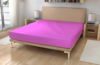 Polášek Jersey prostěradlo Bavlna 150g/m2, 140/200 Sytě růžová cm
