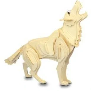 Woodcraft Dřevěné 3D puzzle vlk