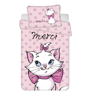 JERRY FABRICS Povlečení do postýlky Kočička Marie Merci baby Bavlna, 100/135, 40/60 cm