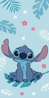JERRY FABRICS Osuška Lilo and Stitch Blue  Bavlna - Froté, 70/140 cm