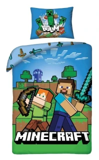 HALANTEX Povlečení Minecraft Boom Bavlna, 140/200, 70/90 cm