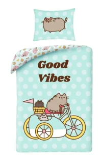 HALANTEX Povlečení Pusheen Good Vibes Bavlna, 140/200, 70/90 cm