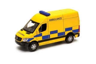 Welly Mercedes-Benz Sprinter Panel Van model 1:34 žlutá ambulance