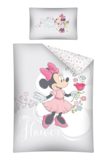 Detexpol Povlečení do postýlky Minnie grey Bavlna, 100/135, 40/60 cm