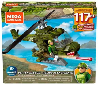 Mattel Mega Construx Vojenská helikoptéra