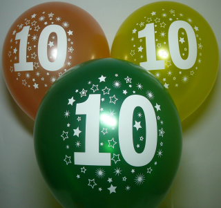 Globos Balónky 5 ks Číslo 10
